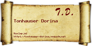 Tonhauser Dorina névjegykártya