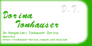 dorina tonhauser business card